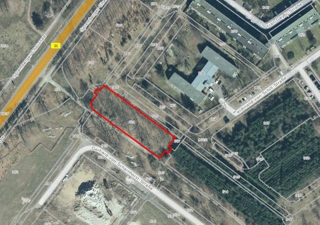 Lageskizze - Vertragsfreie, naturbelassene Freifläche in Hoyerswerda