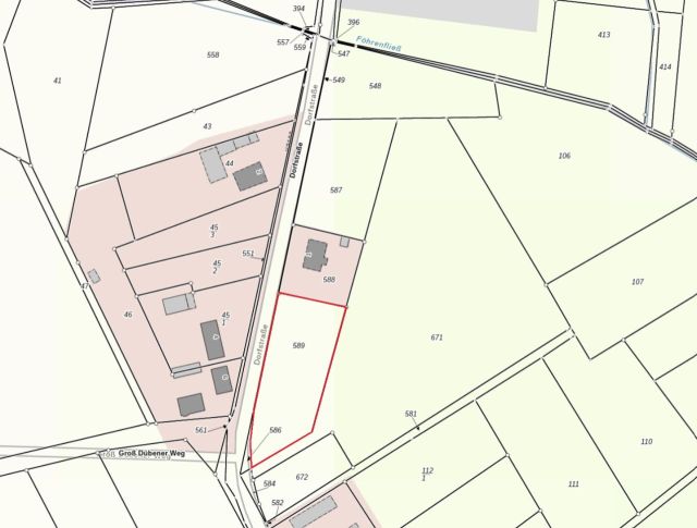 Lageskizze - Baugrundstück innerhalb eines rechtskräftigen Bebauungsplanes südöstlich von Cottbus