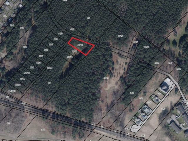 Lageskizze mit Luftbildunterlegung - Waldfläche auf der Insel Usedom **nahe Ostseestrand von Zinnowitz**