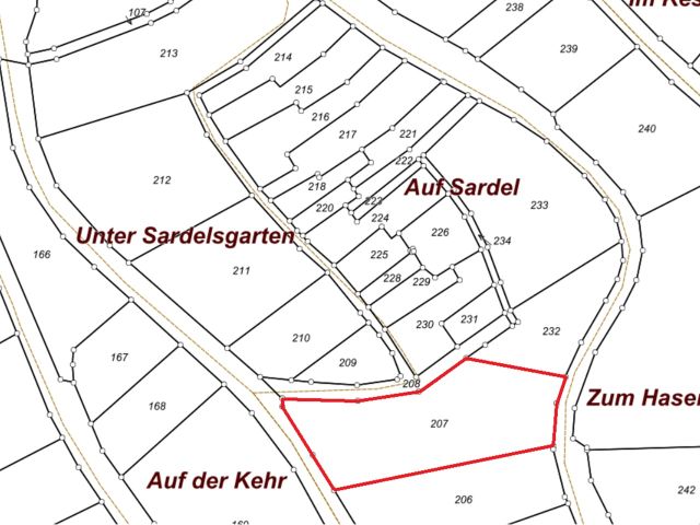 Lageskizze - Vertragsfreier, ehemaliger Weinberg in direkter Nachbarschaft von Wochenendhäusern **im Moseltal **