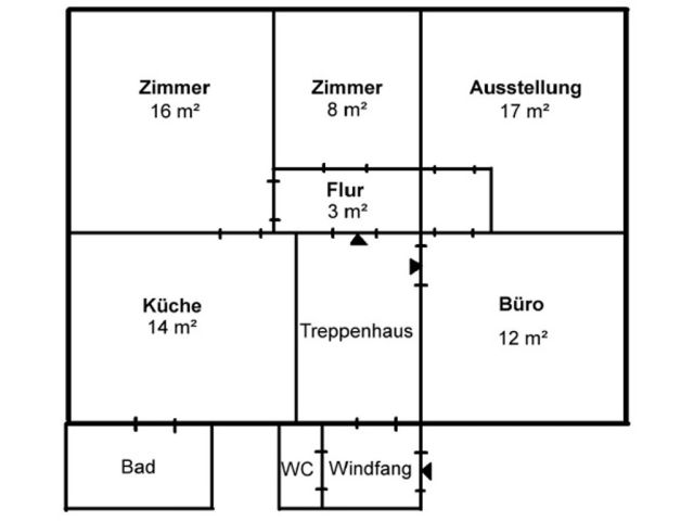 Grundriss EG - Leerstehendes Wohn- und Geschäftshaus