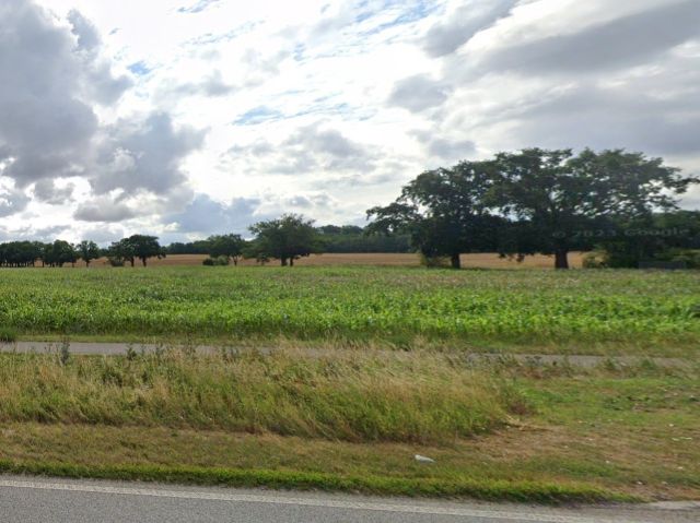 Blick Richtung Verkaufsfläche und Umgebung - Waldfläche und vertragslos genutzte Landwirtschaftsfläche **etwa 2 km von dem Baggersee & dem Schloss Gusow entfernt**