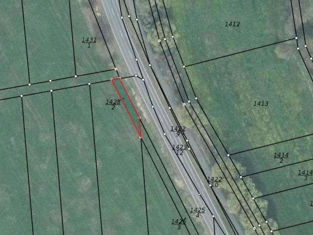 Lageskizze mit Luftbildunterlegung - Flurstück 1425/5  - Teilweise vertragslos genutzte Splitterflächen (Wege-, Grün- und Waldfläche) **am Südwestrand des Thüringer Schiefergebirges**