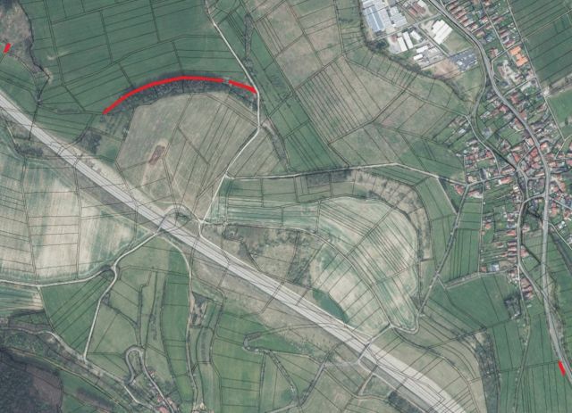 Lageskizze mit Luftbildunterlegung - Teilweise vertragslos genutzte Splitterflächen (Wege-, Grün- und Waldfläche) **am Südwestrand des Thüringer Schiefergebirges**