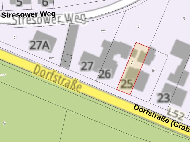 Lageskizze - Leerstehende Doppelhaushälfte mit Nebengebäude und Unterstand **etwa 40 km vom Magdeburger Zentrum entfernt**
