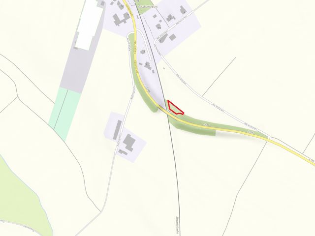 Lageskizze - Gehölzfläche an der Rheintalbahn ca. 10 km nördlich von Freiburg im Breisgau