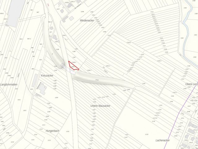 Umgebungsskizze - Gehölzfläche an der Rheintalbahn ca. 10 km nördlich von Freiburg im Breisgau