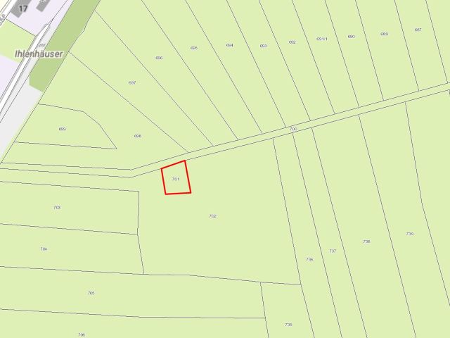 Lageskizze Flurstück 701 - Splitterflächen bei Schmorkau