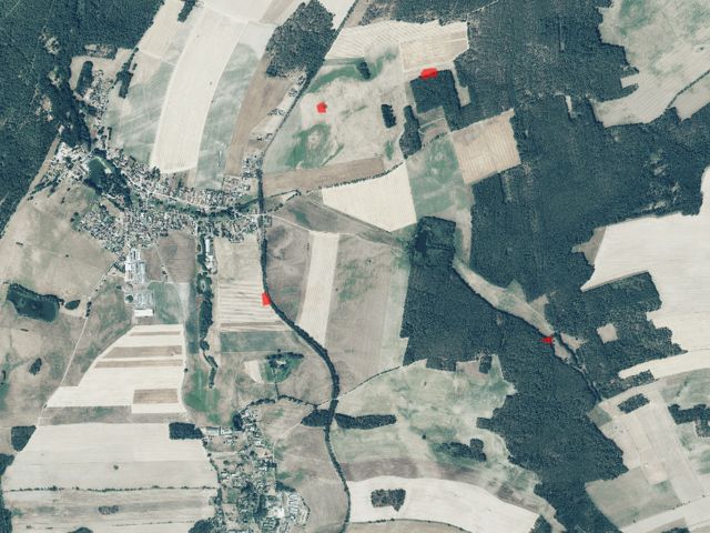 Lage des Verkaufsgegenstandes - Splitterflächen bei Schmorkau