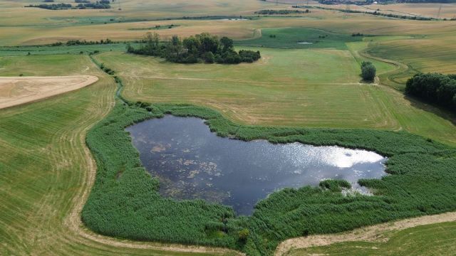 Blick auf Verkaufsobjekt und Umgebung - Über 2,2 ha Wasserfläche und Uferbereich des ´Sacksees´ in der Uckermark