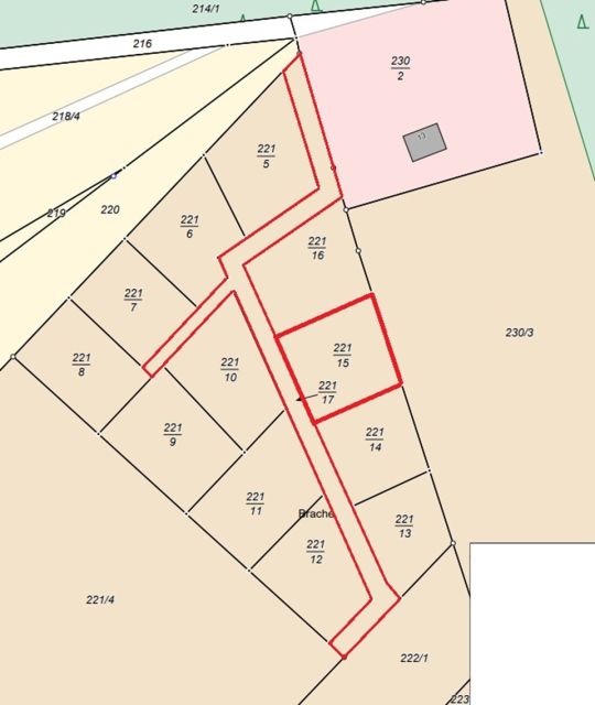 Lageskizze - Flurstück 221/15 und Wegeflurstück - Vertragsfreies Grundstück unweit vom Peenestrom **etwa 25 km von der Ostsee entfernt**
