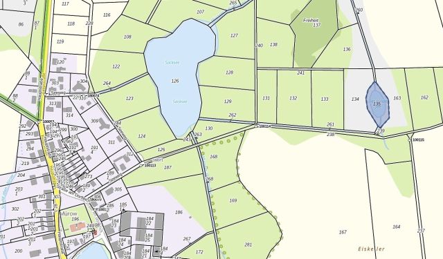 Umgebungsskizze - Wasserfläche und Uferbereich ´Der runde See´ in der Uckermark