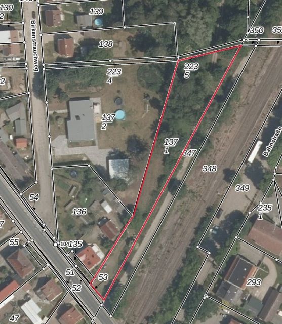 Lageskizze - Vertragsfreies Grundstück lt. FNP teilweise Wohnbaufläche im südlichen ´Berliner Speckgürtel´