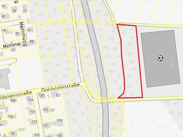 Lageskizze - Vertragsfreies Grundstück **ca. 34 km vom Stadtzentrum von Frankfurt am Main entfernt**