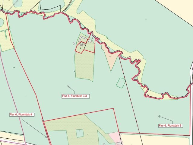 Lageskizze - 23,6 ha große Waldfläche nebst Wohngebäude, Garage und Scheune **vertragsfrei**