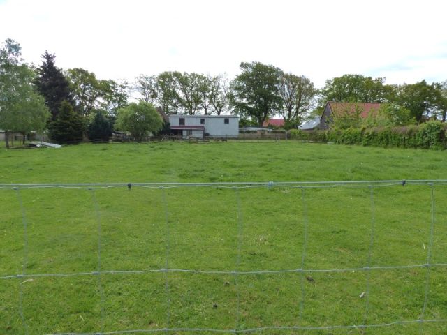 Blick auf Verkaufsfläche und Umgebung - Vertragslos als Weideland genutzte Grünfläche im Randbereich einer Wohnsiedlung in Meyenburg in der Prignitz