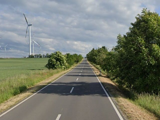 Straßenansicht - Verkaufsfläche rechte Seite - Bis 30.09.2027 verpachteter Grünland-/Landwirtschaftsstreifen in Wansleben am See