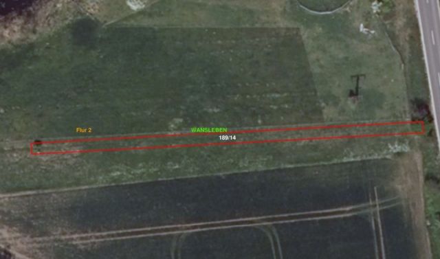 Lageskizze - Bis 30.09.2027 verpachteter Grünland-/Landwirtschaftsstreifen in Wansleben am See
