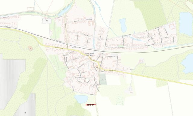 Umgebungsskizze - Bis 30.09.2027 verpachteter Grünland-/Landwirtschaftsstreifen in Wansleben am See