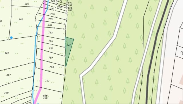 Lageskizze - Kleine Waldfläche im Thüringer Wald