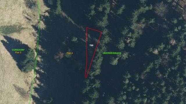 Lageskizze - Kleine Waldfläche im Thüringer Wald