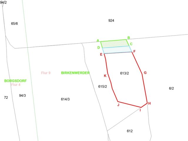 Lageskizze - Anlage 2 zum Kaufvertrag - Holzungsfläche östlich der Havel und südlich der A10