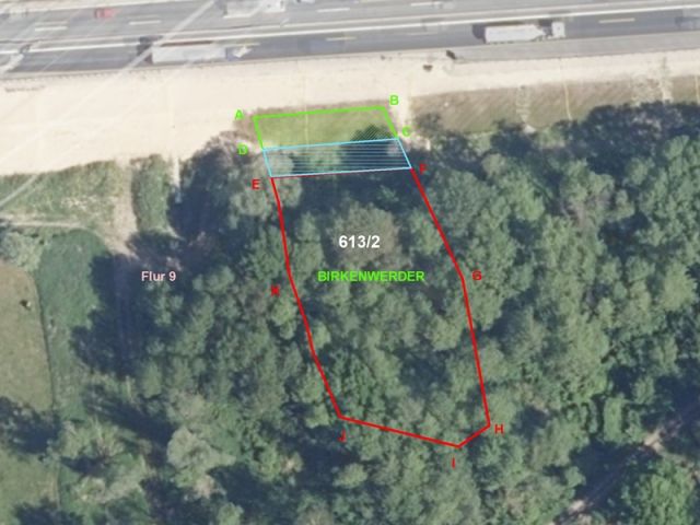 Lageskizze mit Luftbildunterlegung - Holzungsfläche östlich der Havel und südlich der A10