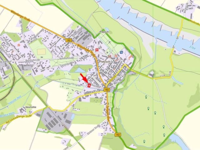 Lage des Verkaufsgegenstandes - Ruinöses Wohnhaus in Bad Schmiedeberg **ehemals Einfamilienreihenmittelhaus**