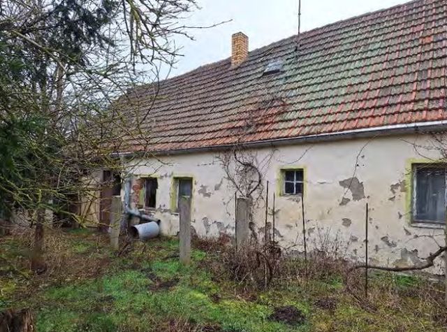 Rückwärtige Gebäudeansicht - Ruinöses Wohnhaus in Bad Schmiedeberg **ehemals Einfamilienreihenmittelhaus**