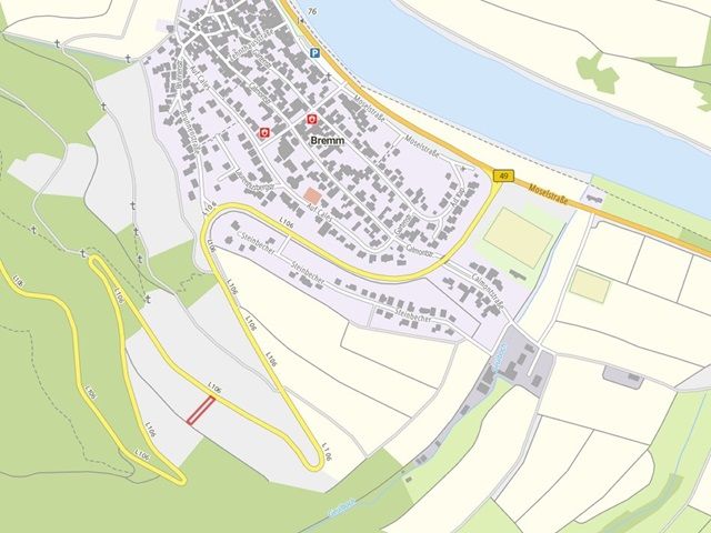 Lageskizze mit Umgebung - Weinberg in Eigenbewirtschaftung im Moseltal gegenüber dem Bremmer Calmont *sofortige Nutzung möglich*