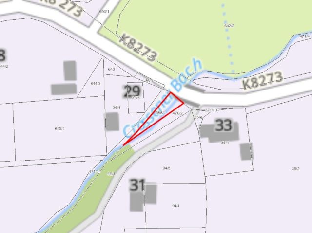 Lageskizze Niedercrossen FS 388/1 - 7 getrennt voneinander liegende Flurstücke in Streulage bei Erlau und Seelitz