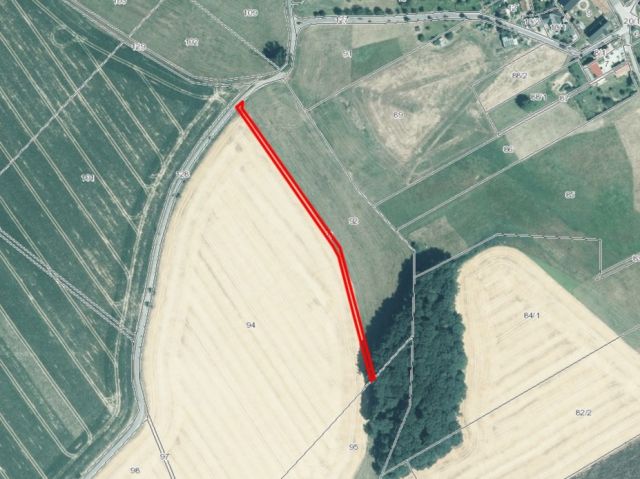 Lageskizze Beedeln FS 93 - 7 getrennt voneinander liegende Flurstücke in Streulage bei Erlau und Seelitz