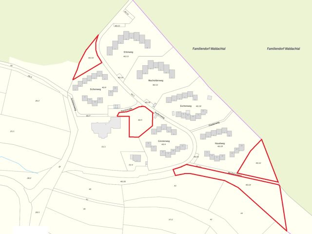 Lageskizze - 2/110 Miteigentumsanteil an Erholungsflächen im Familiendorf Waldachtal **teilweise vertragslose Nutzung**