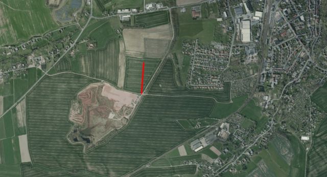 Umgebungsskizze - Schmaler, vertragslos genutzter Landwirtschaftsstreifen in Mittelsachsen