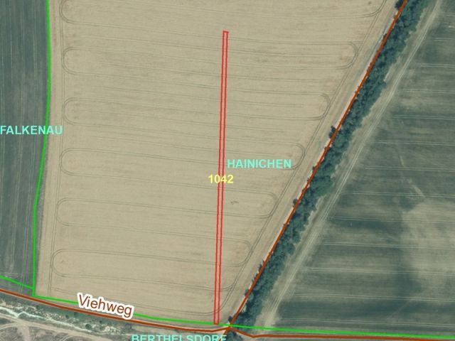 Lageskizze - Schmaler, vertragslos genutzter Landwirtschaftsstreifen in Mittelsachsen