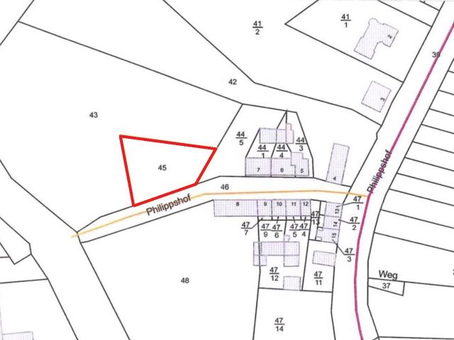 Lageskizze - Grundstück mit 9 Garagen **davon 7 Garagen in Pächtereigentum - Jahrespachterlös 950 Euro** 