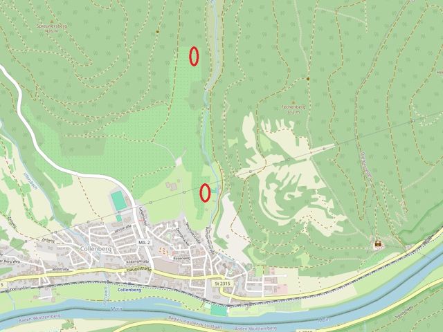 Lage der Flurstücke - 2 vertragslos genutzte Grünflächen im unterfränkischen Landkreis Miltenberg
