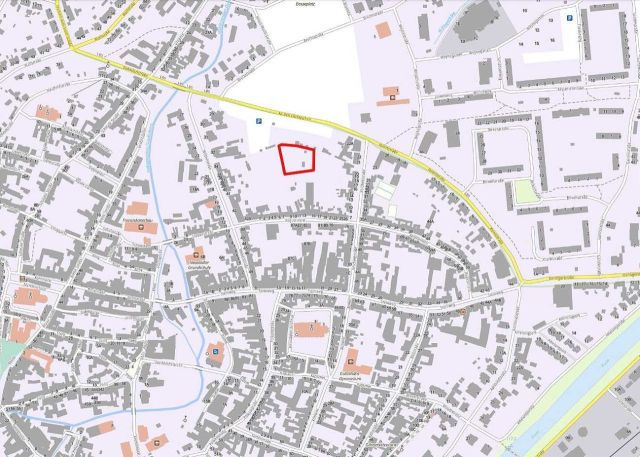 Lageskizze mit Umgebung - Ehemaliger Garten in nördlicher Randlage der historischen Altstadt von Quedlinburg