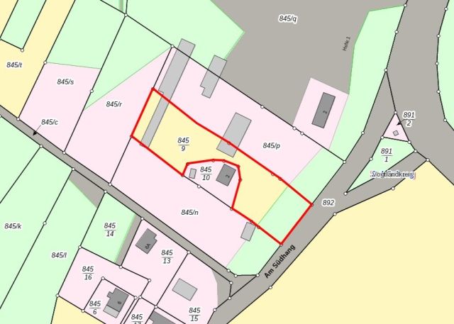Lageskizze - Verwildertes Grundstück mit Resten ehemaliger Stallgebäude **vertragsfrei**
