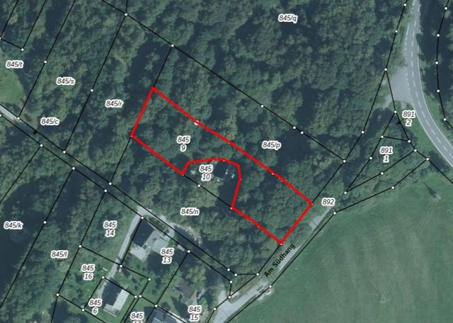 Lageskizze - Verwildertes Grundstück mit Resten ehemaliger Stallgebäude **vertragsfrei**