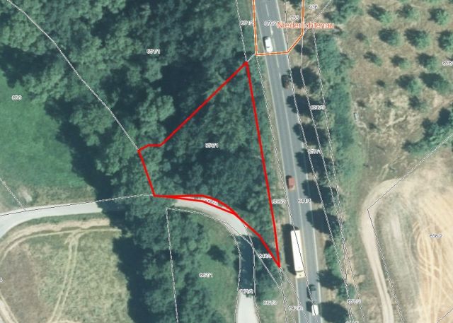 Lageskizze - Waldfläche und kleine Wegefläche in Chemnitz