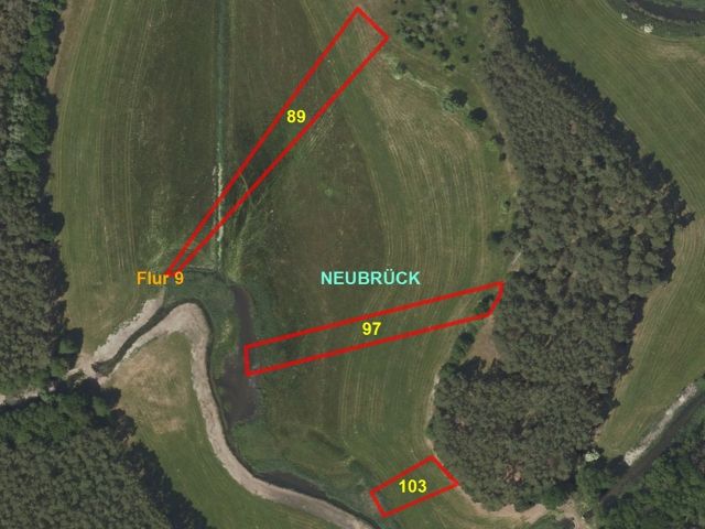 Lageskizze mit Luftbildunterlegung - Vertragslos genutzte Landwirtschaftsflächen im Landkreis Oder-Spree