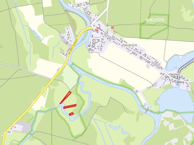 Lageskizze mit Umgebung - Vertragslos genutzte Landwirtschaftsflächen im Landkreis Oder-Spree