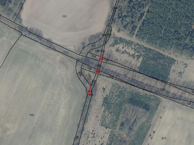 Lageskizze Flur 2 Flurstücke 113, 119 und 123 - Vertragsfreie Splitterflächen bei Langnow