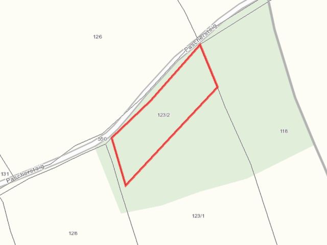 Lageskizze - Vertragsfreie Waldfläche **ehemals Teil der Siedlung namens „Stöckigt“**