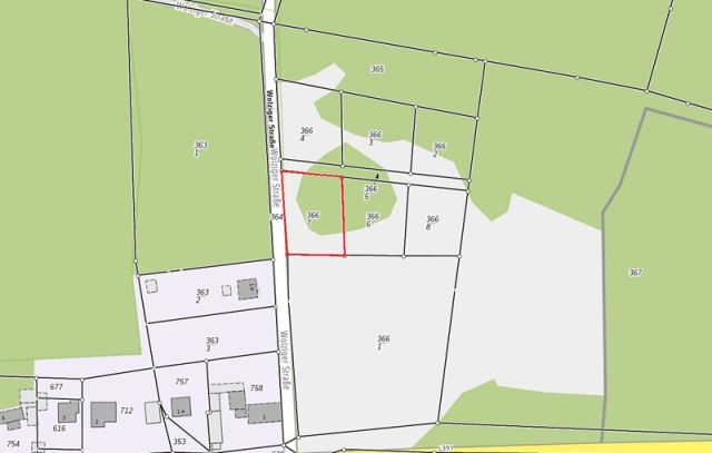 Lageskizze - Vertragsfreies Grundstück nahe des ´Wolziger Sees´ sowie etwa 31 km südöstlich der Berliner Stadtgrenze