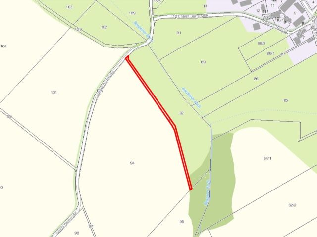 Lageskizze Beedeln Flurstück 93 - 6 getrennt liegende Flurstücke in Streulage bei Erlau und Seelitz