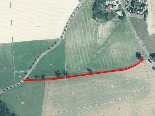 Lageskizze Großstädten Flurstück 45 - 6 getrennt liegende Flurstücke in Streulage bei Erlau und Seelitz