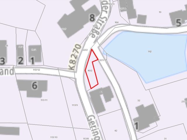 Lageskizze Kleinmilkau Flurstück 40/2 - 6 getrennt liegende Flurstücke in Streulage bei Erlau und Seelitz