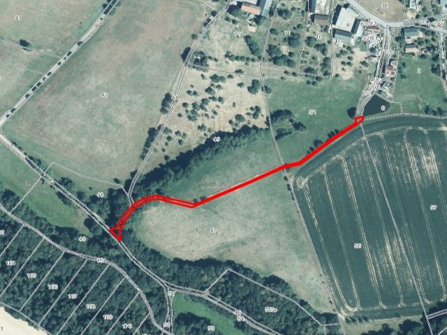 Lageskizze Pürsten Flurstück 45 - 6 getrennt liegende Flurstücke in Streulage bei Erlau und Seelitz